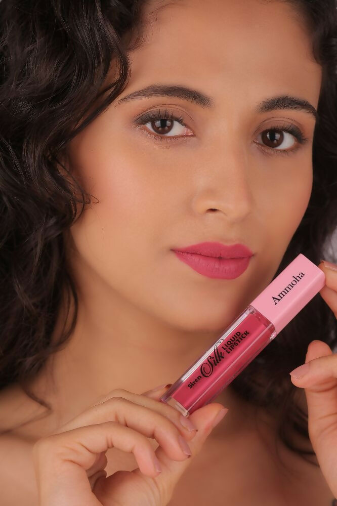 Ammoha Cosmetics Long-Lasting, Matte-Finished Rosewood Glow Color Liquid Lipstick