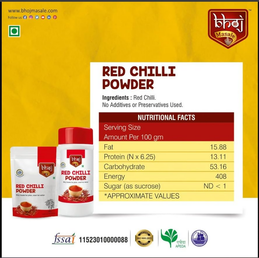 Bhoj Masale Lal Mirch Powder - Distacart