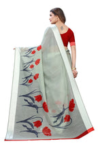 Vamika Sea Green Linen Satin Patta Saree (VANI GREEN) - Distacart