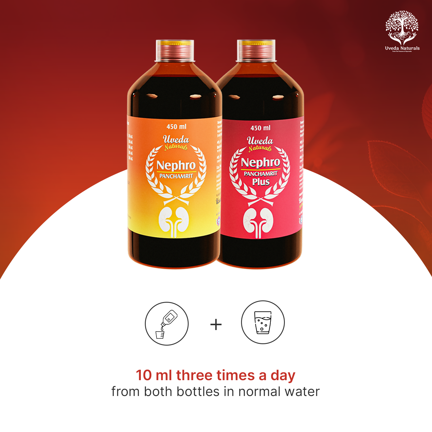 Uveda Naturals Nephro Panchamrit and Nephro Panchamrit Plus Combination