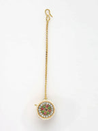 NVR Women's Multicolor CZ Stone-Studded Borla Maang Tikka - Distacart