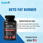 Healthvit Keto Fat Burner With Garcinia, Green Tea, Green Coffee Capsules - Distacart