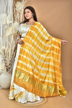Morchari Women Tai Dai And Hand Embroidery Lehenga-Yellow