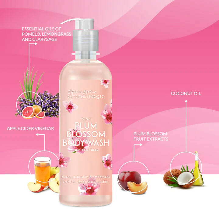 Blossom Kochhar Aroma Magic 3In1 Plum Blossom Bodywash - Distacart