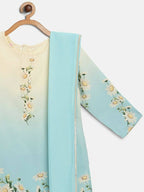 Ahalyaa Multi Crepe Printed Kids Kurta Sharara Sets With Dupatta For Girls