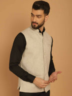 Even Apparels Pure Wool Nehru Jacket - Off White