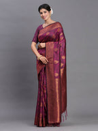 Shree Shyam Fashion Silk Purple Saree - Distacart