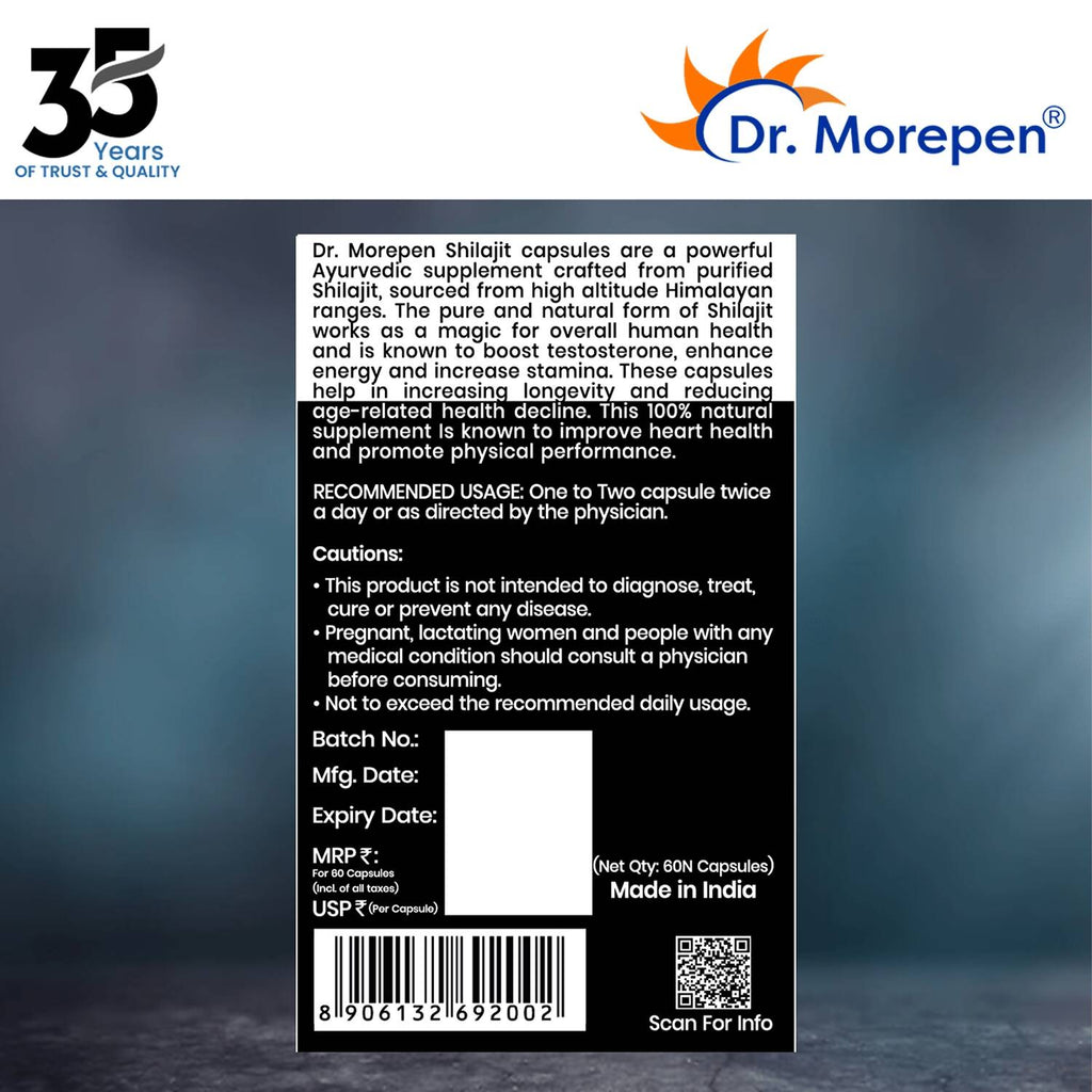 Dr. Morepen S J Capsules and Testosterone Booster Tablets Combo - Distacart