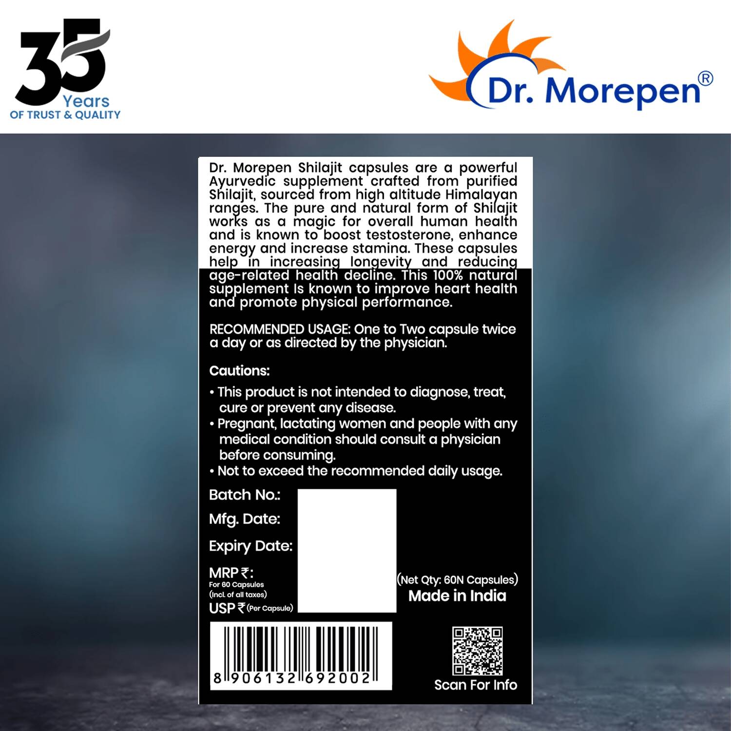 Dr. Morepen S J Capsules and Testosterone Booster Tablets Combo - Distacart