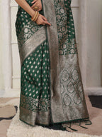 Shree Shyam Fashion Lichi Silk Blue Saree - Distacart