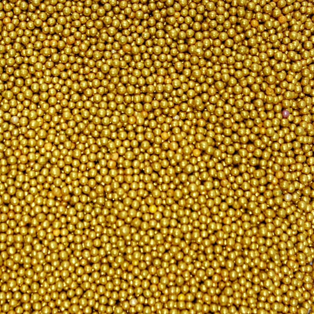 confect gold disco balls sprinkles 2 mm 120 gms