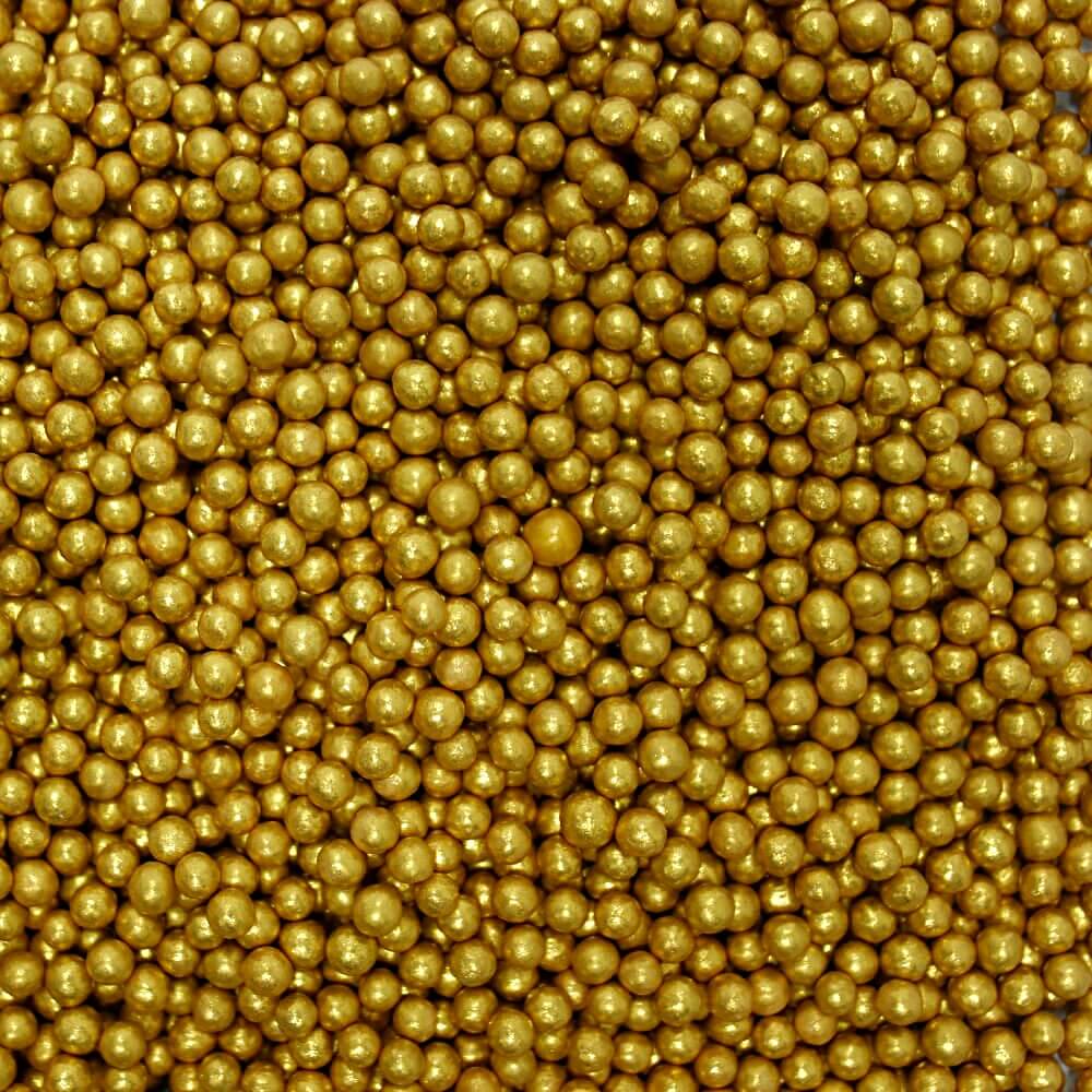confect gold disco balls sprinkles 3 mm 120 gms