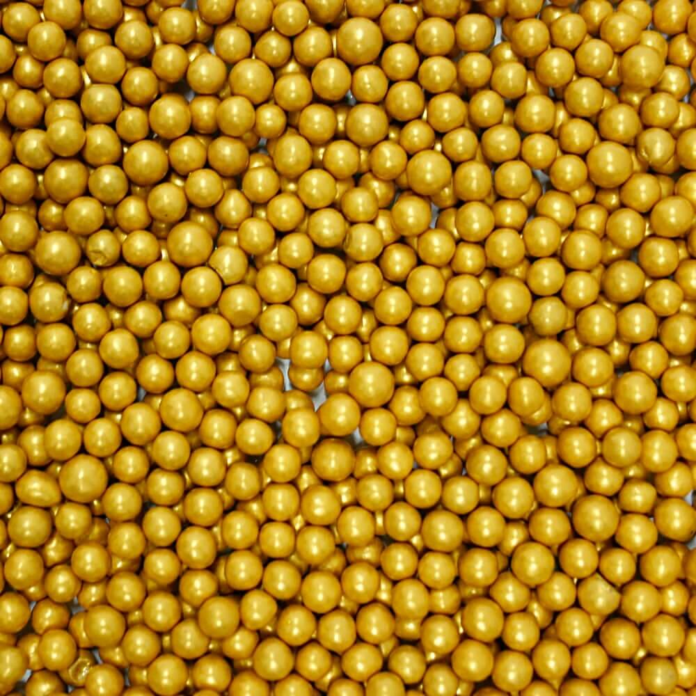 confect gold disco balls sprinkles 5 mm 120 gms
