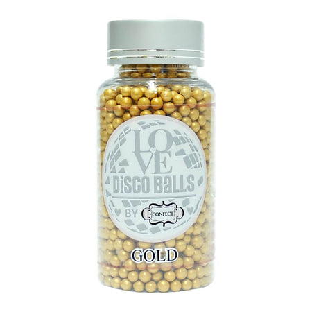 Confect Gold Disco Balls Sprinkles 6 MM