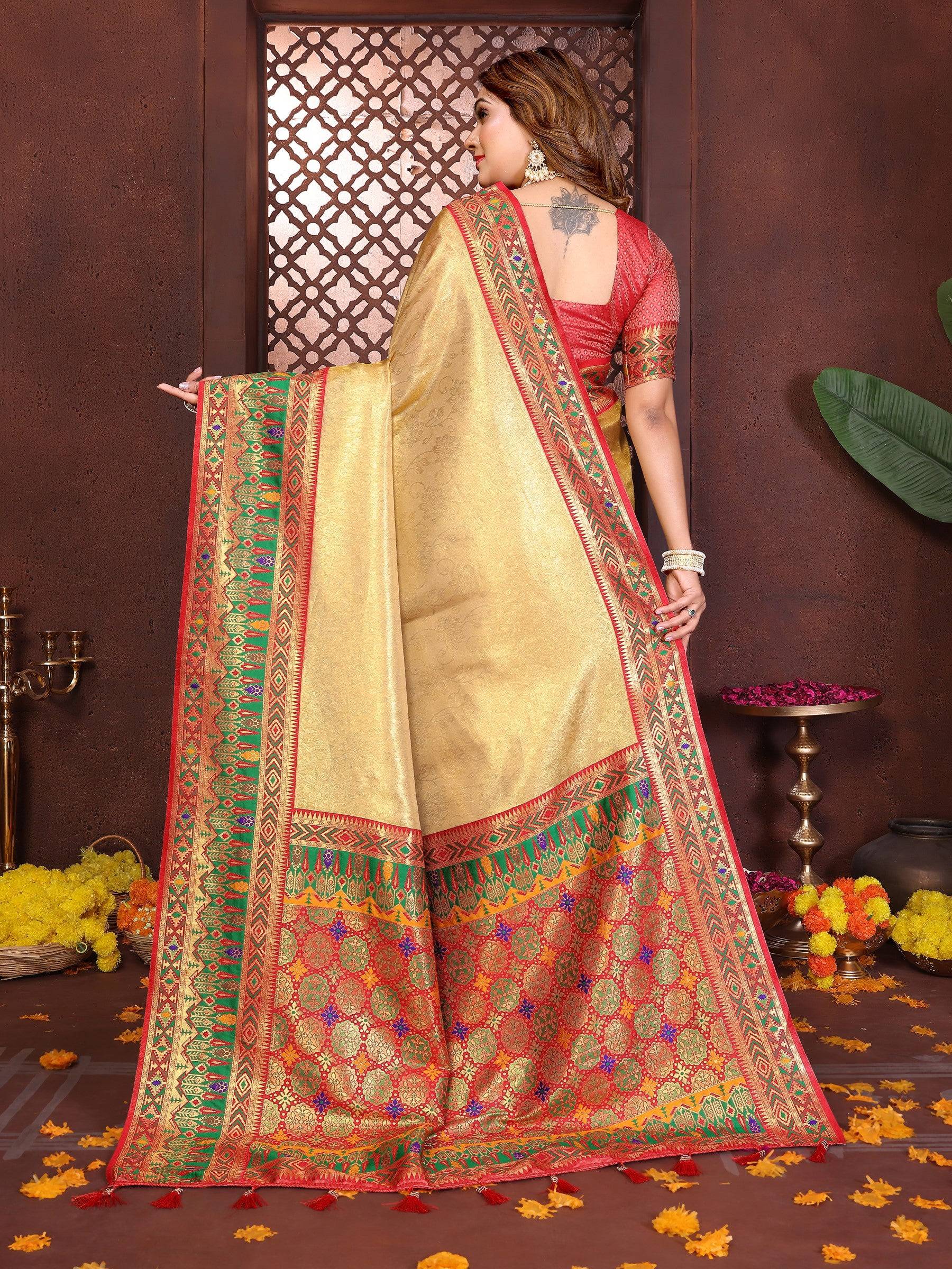 Anaita Banarasi Tissue Silk Saree - Distacart
