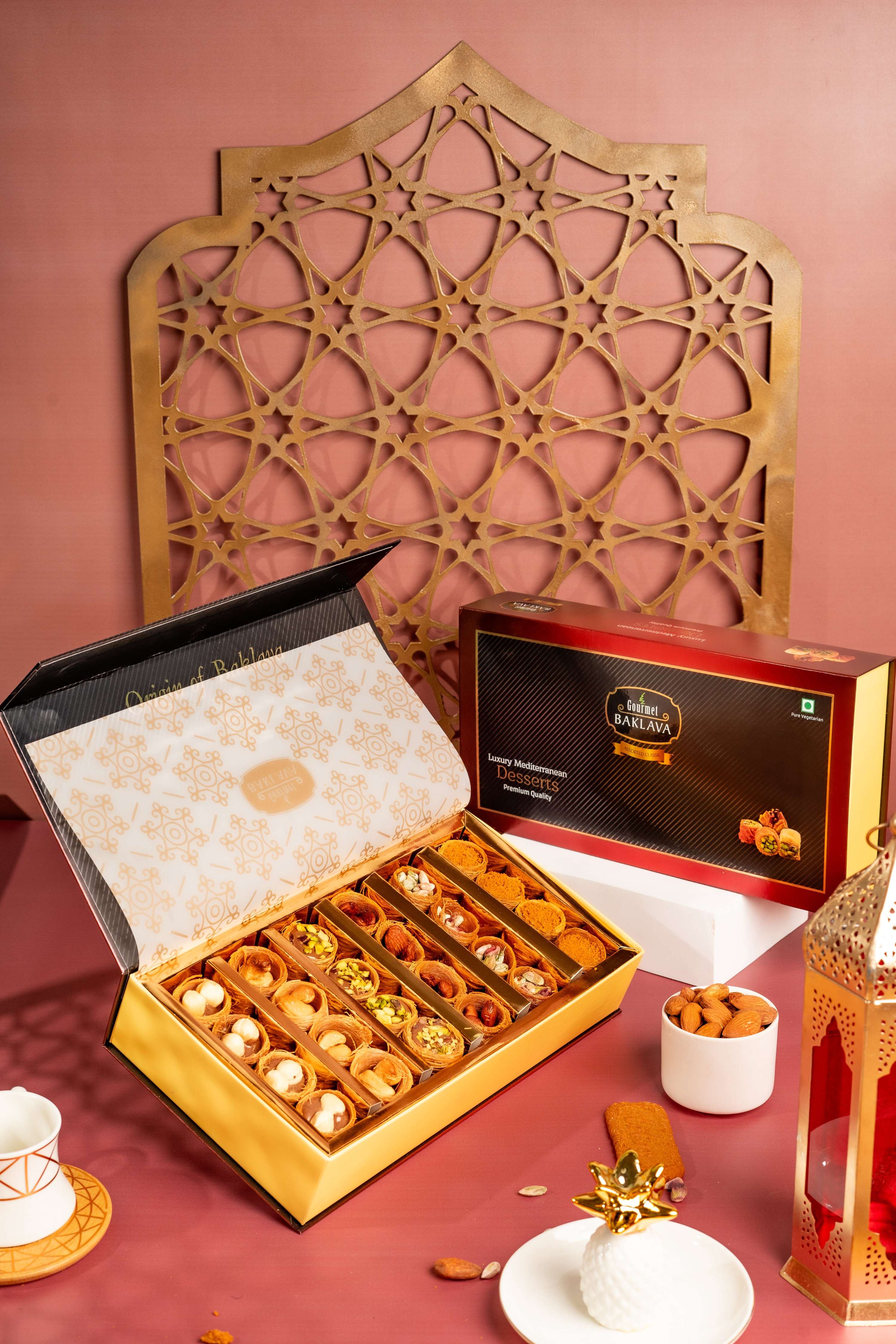 Gourmet Baklava Crescent Gift Box Of Assorted Nest Baklava - Distacart