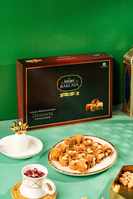 Gourmet Baklava Luxury Gift Box Of Hazelnut Nest Baklava