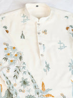 Vastranavya Exclusive Wedding Wear Viscose Rayon Thread Embroidered Work Kurta