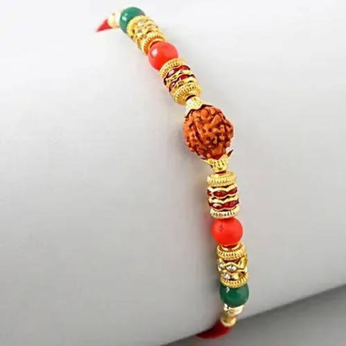 Rudraksha Rakhi & Bro Love U Amul Chocolate Sleeve Online