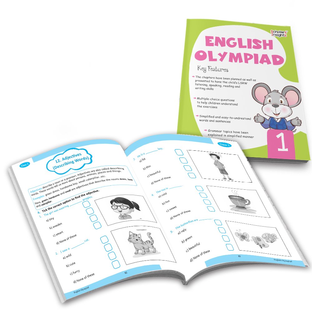 Grade 1 Ultimate English Combo Practice Workbooks Set of 4: Grammar, Writing Skills, Olympiad Prep, and Gear Up English| Ages 6-7 Years - Distacart