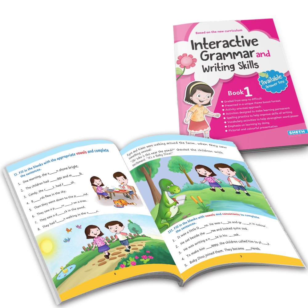 Grade 1 Ultimate English Combo Practice Workbooks Set of 4: Grammar, Writing Skills, Olympiad Prep, and Gear Up English| Ages 6-7 Years - Distacart
