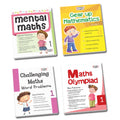 Grade 1 Comprehensive Learning with Mathematics Workbooks Set of 4 Ages 6-7 Years: Gear Up Math, Mental Math, Olympiad, and Challenging Word Problems - Distacart