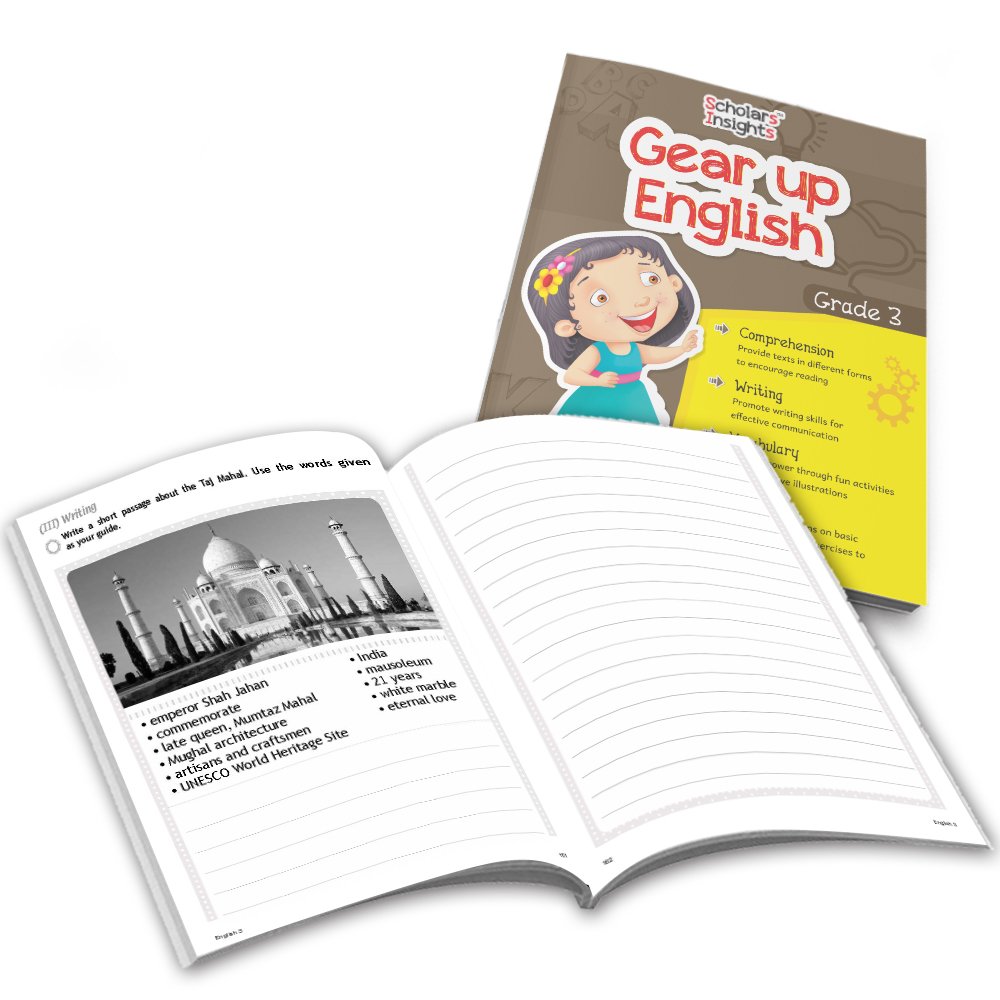 Grade 3 Ultimate English Combo Practice Workbooks Set of 4: Grammar, Writing Skills, Olympiad Prep, and Gear Up English| Ages 8-9 Years - Distacart