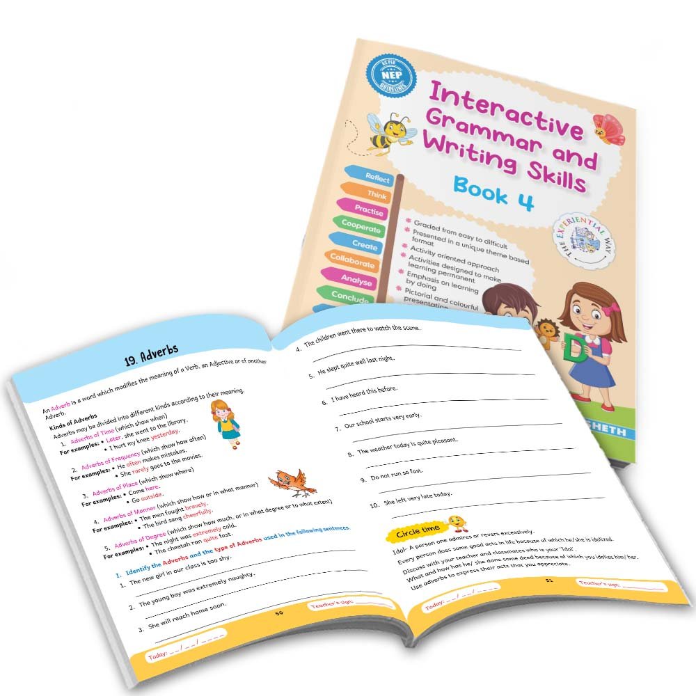 Grade 4 Ultimate English Combo Practice Workbooks Set of 4: NEP Based Interactive Grammar & Writing Skills, Olympiad Prep| Ages 8-10 Years - Distacart