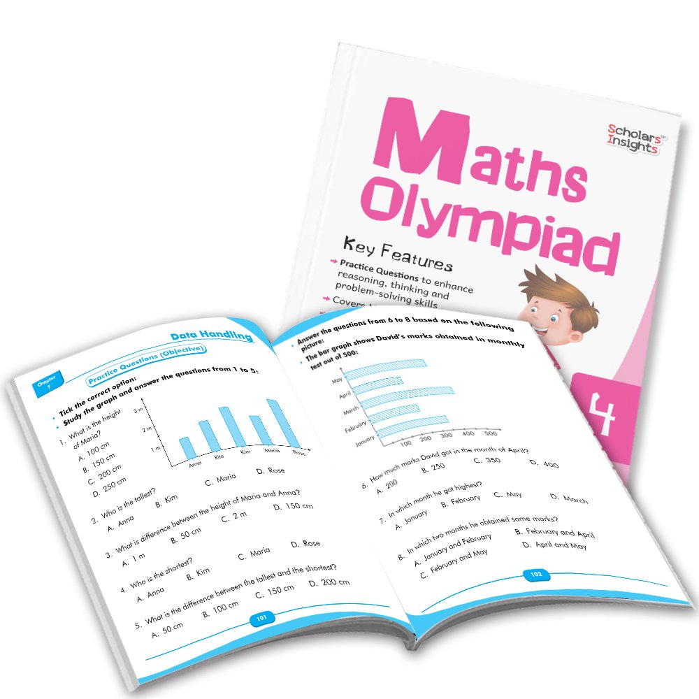 Grade 4 Comprehensive Learning with Mathematics Workbooks Set of 4 Ages 9-10 Years: Gear Up Math, Mental Math, Olympiad, and Challenging Word Problems - Distacart