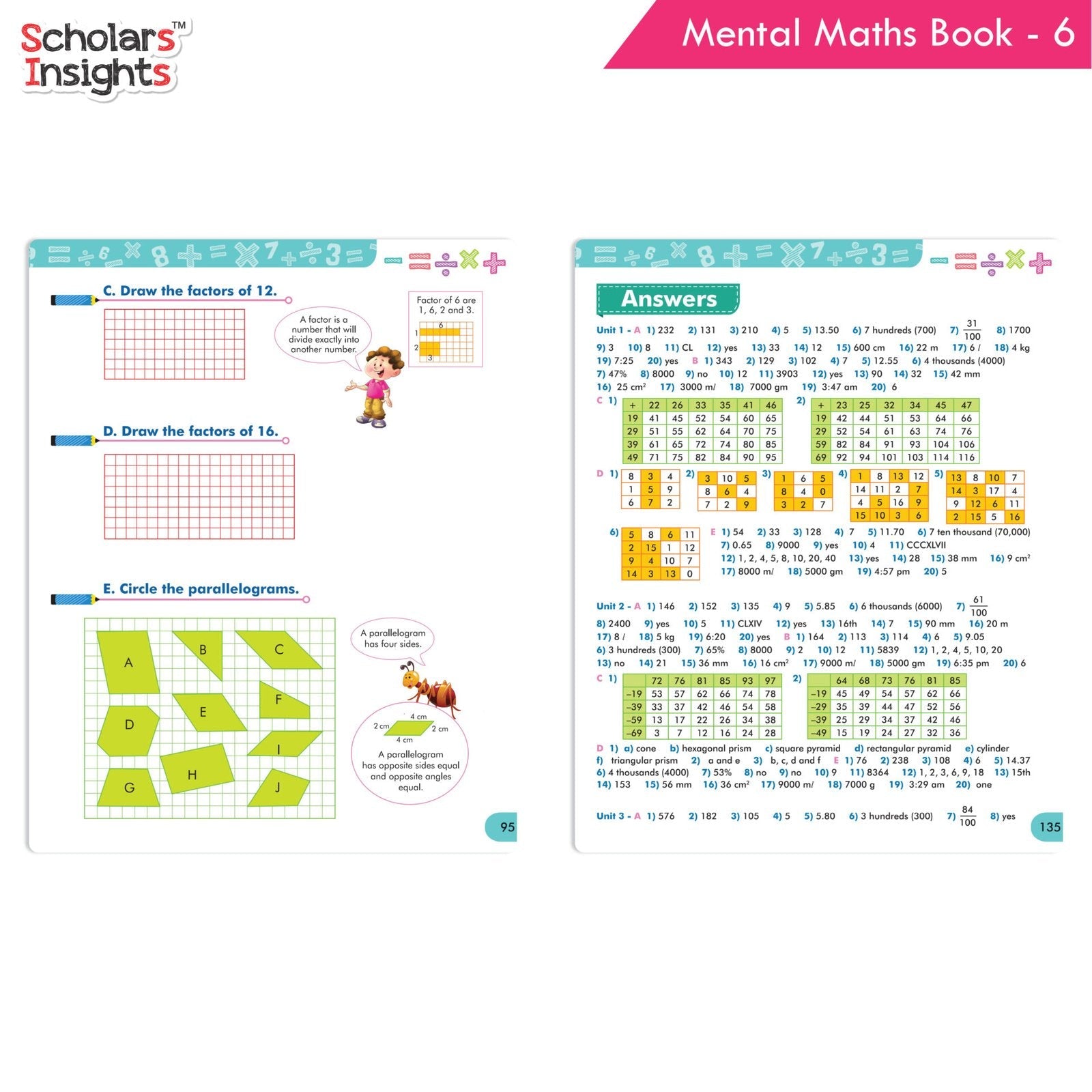 Grade 6 Comprehensive Learning with Mathematics Workbooks Set of 4 Ages 11-12 Years: Gear Up Math, Mental Math, Olympiad, Challenging Word Problems - Distacart