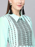 Yufta Green & Black Striped Tunic