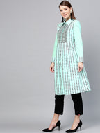 Yufta Green & Black Striped Tunic