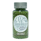 confect green disco balls sprinkles 2 mm 120 gms