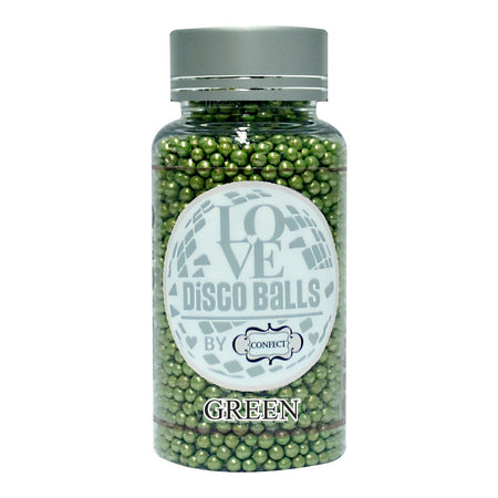 Confect Green Disco Balls Sprinkles 2 MM