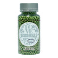 confect green disco balls sprinkles 4 mm 120 gms