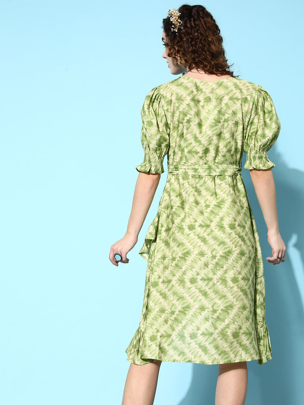 Yufta Green Midi Dress - Distacart