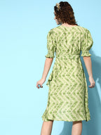 Yufta Green Midi Dress - Distacart