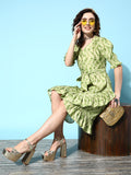 Yufta Green Midi Dress - Distacart