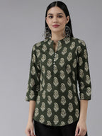 Yufta Green Printed Top