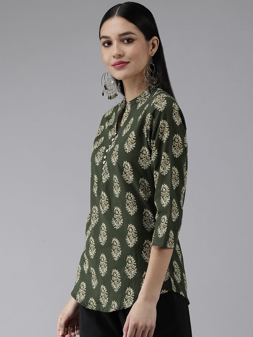 Yufta Green Printed Top