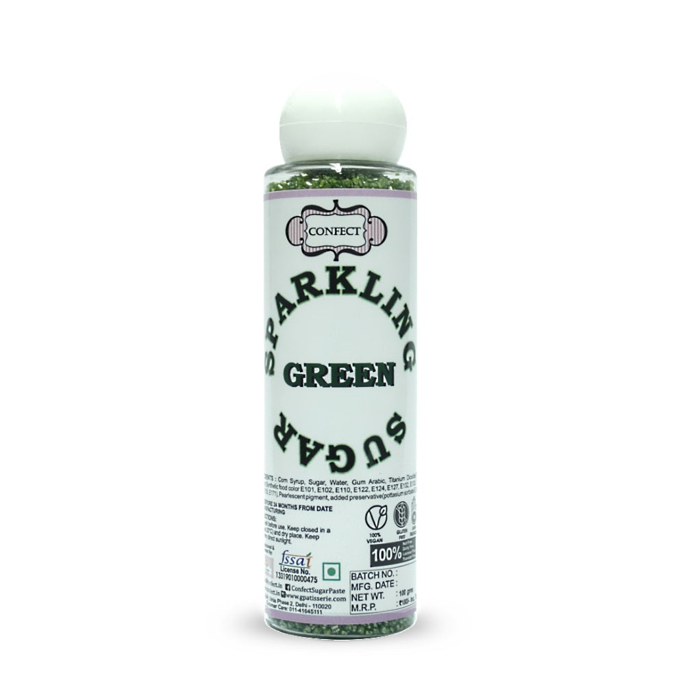 green sparkling sugar100 gms