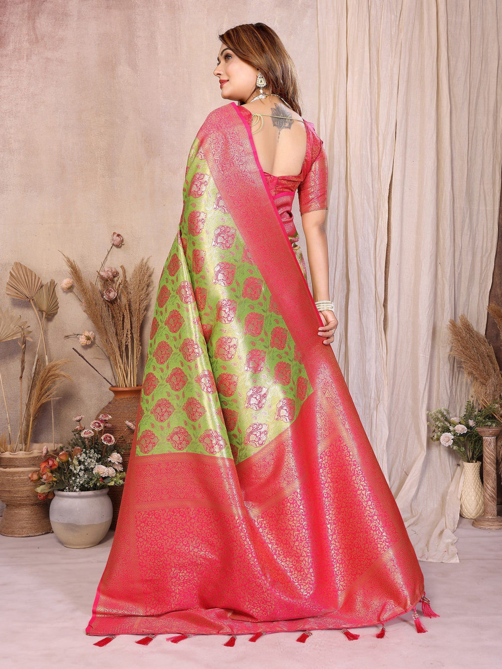 Anaita Banarasi Tissue Silk Saree - Distacart