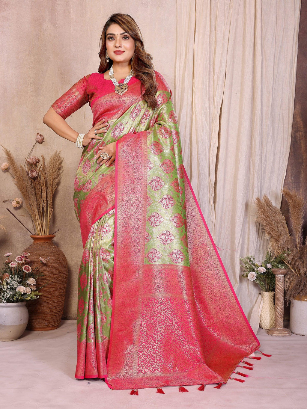 Anaita Banarasi Tissue Silk Saree - Distacart
