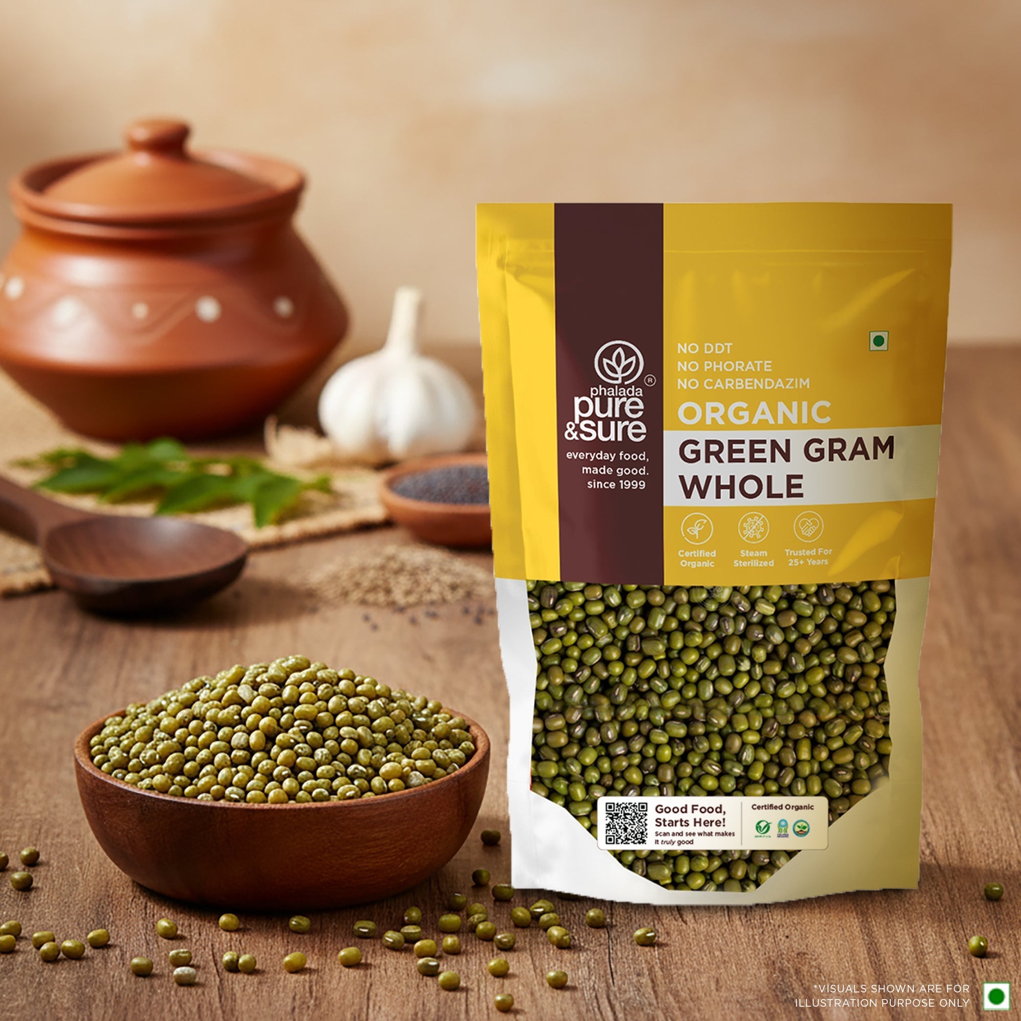 Pure & Sure Organic Green Gram Whole - Distacart