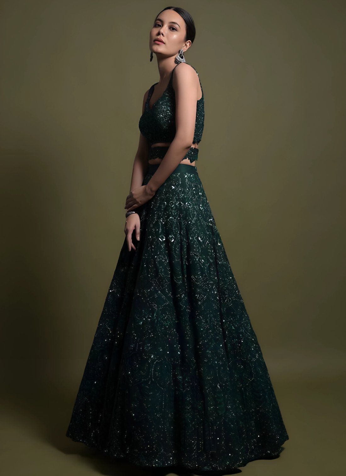 Lehenga Mart Designer Wedding Lehenga Choli For Women - Green - Distacart