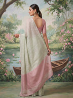 Anaita Grey Tissue Saree With Blouse - Distacart