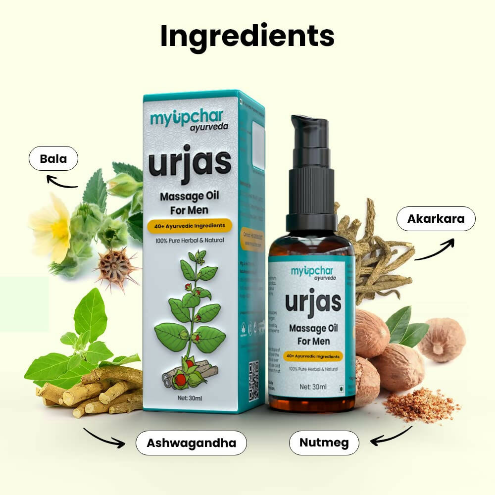 Myupchar Ayurveda Urjas Massage Oil Men - Distacart