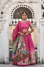 Lehenga Mart Designer Bollywood Style Wedding Lehenga Choli - Pink