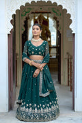 Lehenga Mart Designer Bollywood Style Wedding Lehenga Choli - Green