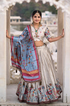 Lehenga Mart Designer Bollywood Style Wedding Lehenga Choli - Cream